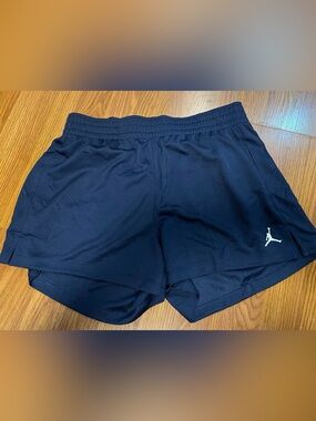 Jordan Women's Navy Athletic Shorts with White Jumpman